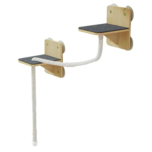 Regale Für Kletternde Katzen,Indoor Wandmontierter Kletterbaum Für Katzen | Kletterwand mit Liegeplatz, Kratzfunktion, Stufen als Fensterplatz für Haus Regale Für Kletternde Katzen,Indoor Wandmontierter Kletterbaum Für Katzen | Kletterwand mit Liegeplatz, Kratzfunktion, Stufen als Fensterplatz für Haus von Dubbulon
