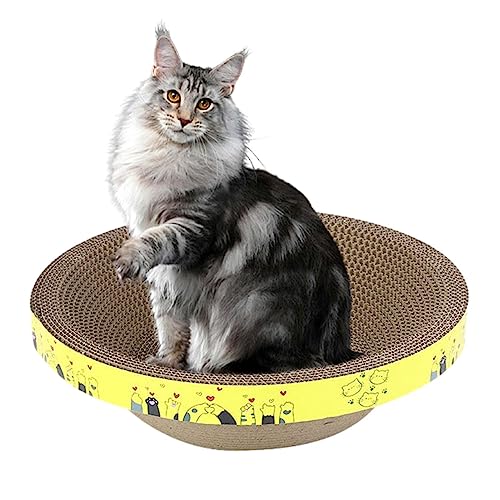 katzenkratzschüssel – Napfnest für Kratzpappe aus Pappe | Tabelle Interaktives Spielzeug für das Training von Haustierkätzchen | Kratzbett für Katzen | Festivalgeschenk für Haustiere zu Weihnachten von Dubbulon