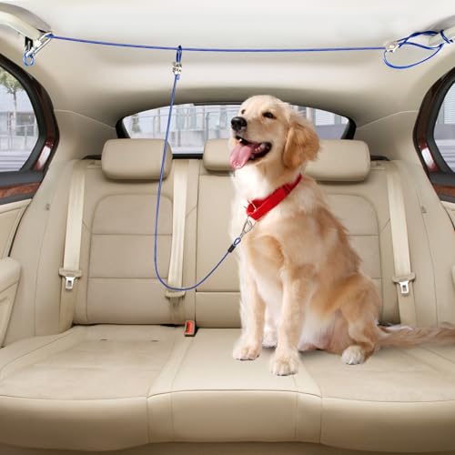 Duckygoo Verstellbares Hunde-Sicherheitsgurt-Geschirr für Auto, kaufest, bis zu 90 kg, Fahrzeug-Hunde-Haltegurt, Auto-Fessel, Hunde-LKW-Barriere zum Festbinden von Hunden, Sicherheitsgeschirr für von Duckygoo