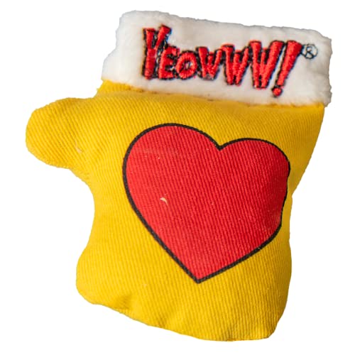 Duckyworld Yeoww Kitten Mitten - Yellow Katzenspielzeug mit Katzenminze von Duckyworld