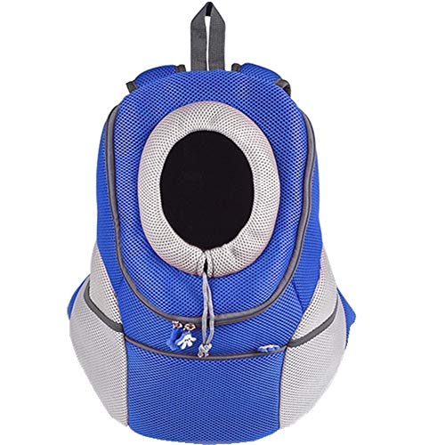 Ducomi® Haustiere Courmayeur - Rucksack für Hunde und Welpen Transport und Elastische Atmungsaktiv (M, Blau) von Ducomi