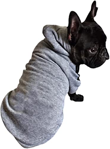 Ducomi Kapuzenpullover für Hunde 100% Baumwolle – Mantel für Hunde, Klein, Mittel und Groß, von Chihuahua, Französische Bulldogge bis Labrador, Pitbull, und Amstaff, Warme Kleidung (Grau, 3XL) von Ducomi