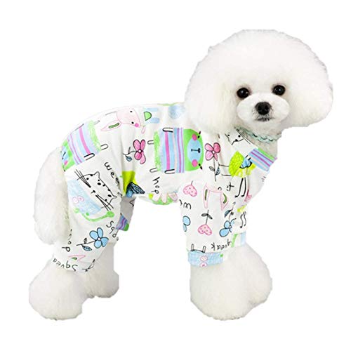 Ducomi Piji Pyjama für Hunde und Hunde, Baumwolle, kleine und mittlere Größe, Pyjama, Katzen, 4 Beine, Kostüm, Halloween, Karneval (Animal, S) von Ducomi