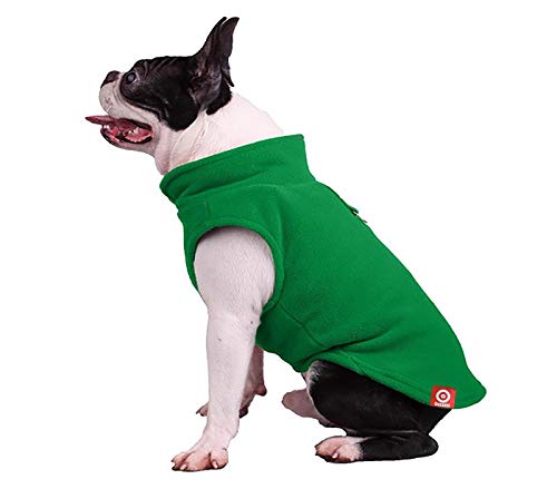 Ducomi PolarDog Hundeweste aus Weichem Warmem Fleece für Kleine und Mittelgroße Hunde für Kalte Wintertage - Leicht zu Tragen - Eingebetteter Leinenhaken (Green, XL) von Ducomi