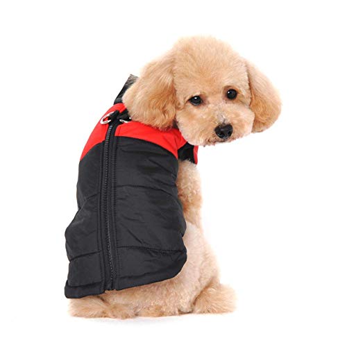 Ducomi St. Moritz Hundemantel mit Haken, für den Winter, Daunenjacke für Hunde, Größe: Klein, Mittel und Groß, Wasserdicht, für den Winter (2XL, Red) von Ducomi