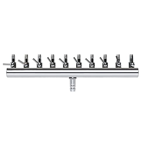 Duendhd 10-Wege-Splitter-Ventil für Aquarium, Fischtank, Durchflusspumpe, Splitter, Pumpe, Ventilhebel, Bedienung, Schalter, Ventil von Duendhd