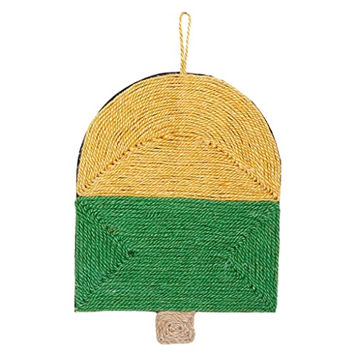 Duiaynke Durable Wall Mounted Cat Scratching Board Scratcher Kitten Interactive Toy Sisal Scratch Pad for Sharpen Claw Cats (Green 30x40) von Duiaynke