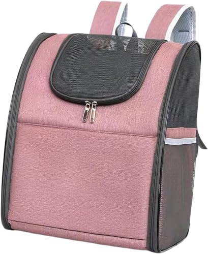 Duiaynke Haustier-Tragerucksack für kleine Hunde und Katzen, tragbare Tragetasche, weiche Tasche, Handtasche, atmungsaktiver Käfig für Camping, Reisen (Rosa) von Duiaynke