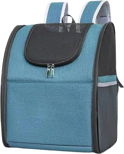 Duiaynke Haustier-Tragetasche für kleine Hunde und Katzen, tragbare Tragetasche, weiche Tasche, Handtasche, atmungsaktiver Käfig für Camping, Reisen (blau) von Duiaynke