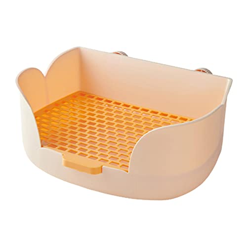 Duiaynke Kaninchentoilette, Töpfchentrainer, Haustierpfanne, leicht zu reinigen, Haustier-Toiletten für Kaninchen, Frettchen, Indoor-Katzen (Orange) von Duiaynke