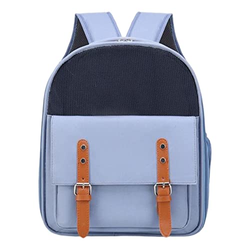 Duiaynke Katzentragerrucksack, atmungsaktiv, für Katzen, Hunde, kleine Hunde, tragbar, mit Tasche für Reisen, Spaziergänge (blau) von Duiaynke