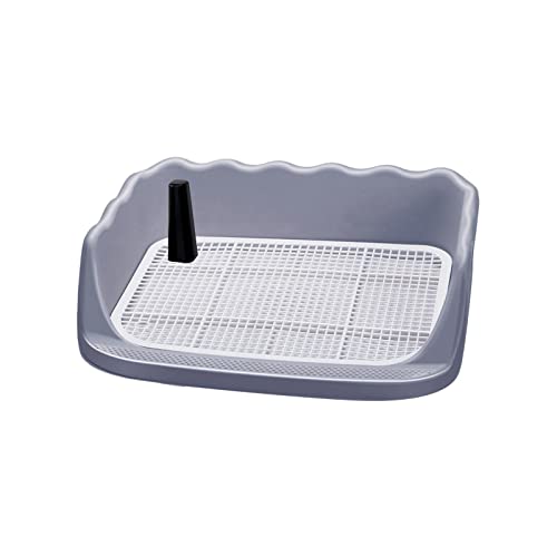 Duiaynke Pet Dog Toilet Dog Potty Tray Litter Box Pee Pad Holder for Small and Medium Dogs Cats (Gray) von Duiaynke