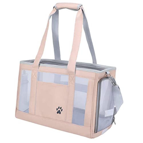 Duiaynke Tragbarer Katzentragerrucksack, Reisetasche, einzelne Schultertaschen mit Reißverschlüssen, Tiere, Rosa von Duiaynke