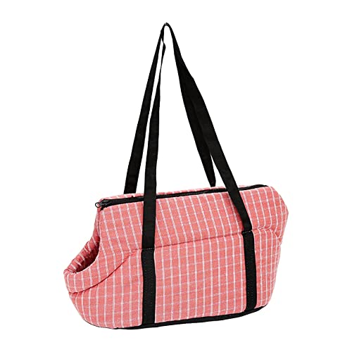 Duiaynke Tragetasche, Schultertasche, atmungsaktive Reisetasche, Haustier-Tragetasche, Tragetasche für Katzen und Hunde, Wandern, Outdoor (L, Rosa) von Duiaynke