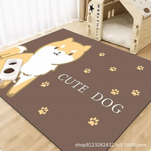 Duidy Hund Katze Bett Matte, Haustier Decke für kleine Hunde Blatt Katze Bett Weiche Flache Haustier Kissen Bettwäsche Welpen Decke (100 * 120cm,Dog Footprint) von Duidy