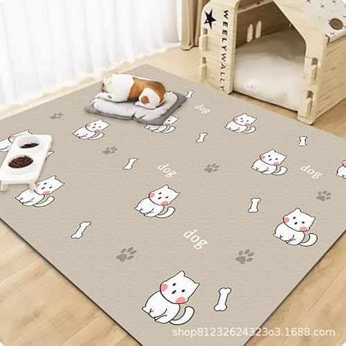 Duidy Hund Katze Bett Matte, Haustier Decke für kleine Hunde Blatt Katze Bett Weiche Flache Haustier Kissen Bettwäsche Welpen Decke (100 * 120cm,Grey Dog) von Duidy