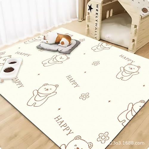 Duidy Hund Katze Bett Matte, Haustier Decke für kleine Hunde Blatt Katze Bett Weiche Flache Haustier Kissen Bettwäsche Welpen Decke (100 * 120cm,White Bear) von Duidy