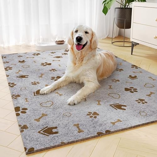 Duidy wasserdichte Silikon Napfunterlage für Hunde, Super Saugfähige Schnelltrocknend Futtermatten für Haustier Fressnapf Matte-Futterunterlage für Katzen und Hunde (50x70cm,House) von Duidy