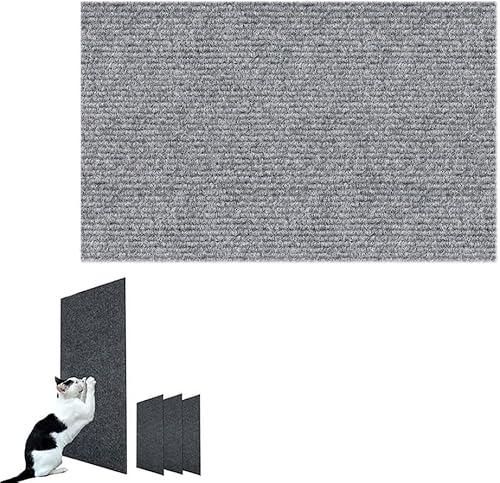 Dujuanus Selbstklebend Kratzteppich Katze Wand, DIY Climbing Cat Scratcher - Kratzschutz Katzenkratzmatte für Schützt Teppiche Sofa Möbelschutz (40 * 100cm,Gray) von Dujuanus