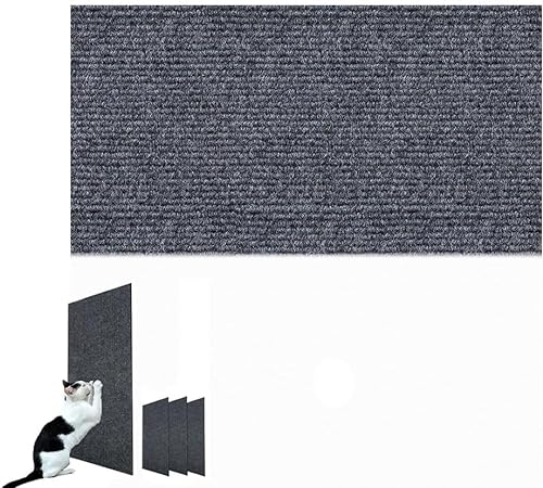 Dujuanus Selbstklebend Kratzteppich Katze Wand, DIY Climbing Cat Scratcher - Kratzschutz Katzenkratzmatte für Schützt Teppiche Sofa Möbelschutz (60 * 100cm,Dark Gray) von Dujuanus