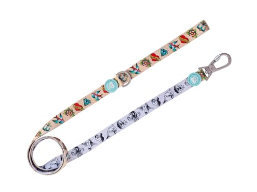 DUKIER - Hundegurt, ausziehbar und robust, mit Sicherheitskarabiner aus Neopren, Motiv Tattoo, Größe S DUKIER - Hundegurt, ausziehbar und robust, mit Sicherheitskarabiner aus Neopren, Motiv Tattoo, Größe S von Dukier