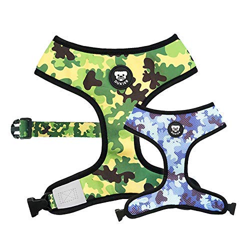 DUKIER - Wendegeschirr für Hunde, atmungsaktiv und reflektierend, Neopren und Mesh, verstellbar, Camo Design, Größe L von Dukier