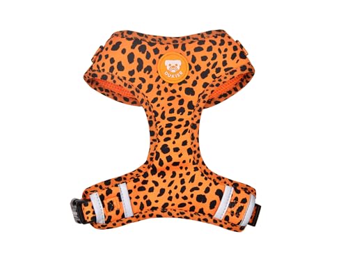 Dukier Grundlegende Anti-Zieh-Geschirr für Hunde Hunde, verstellbar, Leopard Gold XL von Dukier