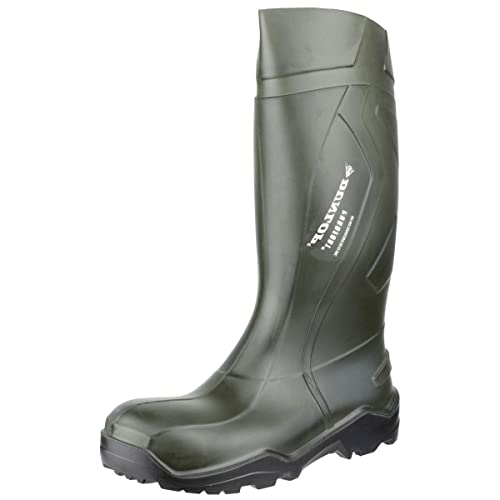 Dunlop C762933 S5 PUROFORT+ Unisex-Erwachsene Langschaft Gummistiefel, Dunkelgrün/Schwarz, 42 EU von DUNLOP