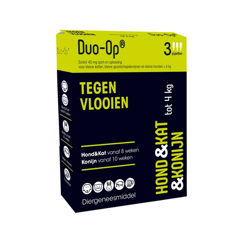 Duo-Op - Hund, Katze und Kaninchen bis 4 kg - 40 mg - 3 Pipetten von Duo-op