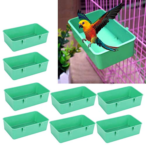 10Pcs Bird Food Feeder Vogel Wasser Feeder Kunststoff Futterschale Trog Bird Feeder Container Vogel Badewanne Zubehör von Duokon