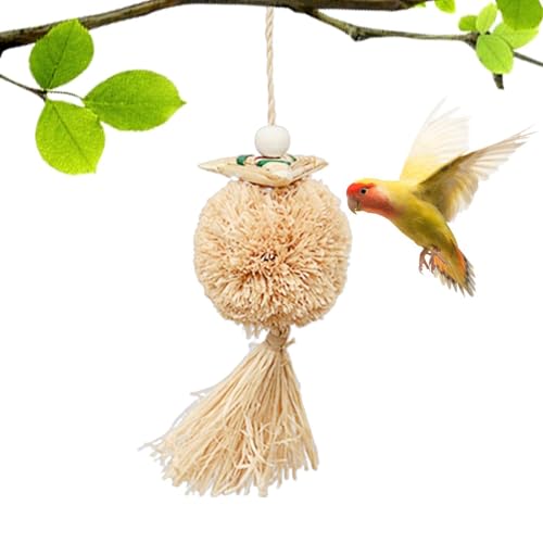 Duroecsain Bird Shredder Ball Spielzeug, Papageifest Shredder Toys | kauen Futtersuche Shredder | Fun Futtersuche Spielzeug für Vögel, Verbesserung der Käfig -Haustiervorräte für Cockatiel von Duroecsain