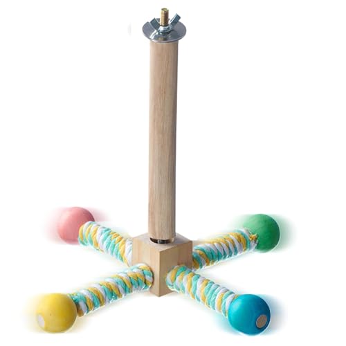 Duroecsain Drehbares Vogel-Spielzeug, drehbarer Vogelhaken für Papageien, Mahlpfote für Vögel, interaktive Papageienfüße, Kletterzweige für Sittiche Duroecsain Drehbares Vogel-Spielzeug, drehbarer Vogelhaken für Papageien, Mahlpfote für Vögel, interaktive Papageienfüße, Kletterzweige für Sittiche von Duroecsain