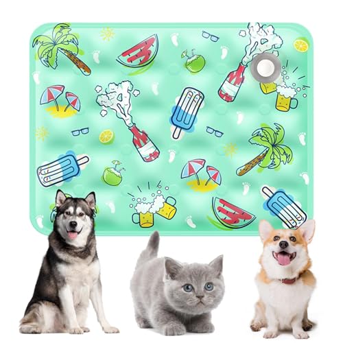 Duroecsain Haustier-Kühlmatten, kühlende Hundedecke - Kühlmatte für Hunde | Weiche Schlafmatte für warmes Wetter, für kleine und mittelgroße Haustiere, Katzen und Hunde von Duroecsain