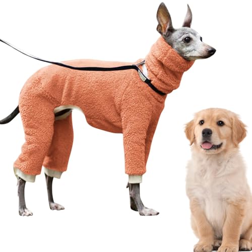 Duroecsain Hundemantel, Winterjacke für Hunde, elastischer Rollkragen mit 4 Beinen, komplett bedeckt, einfarbig, für kleine, mittlere und große Hunde von Duroecsain