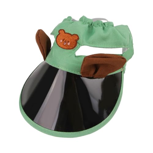 Duroecsain Hundesonne Visor Hut, Haustier Sonnenhut | Welpenkappen | Pet Sun Protection Caps Verstellbare Reise Sport Hat Visor Sunbonnet Outfit für kleine Welpen von Duroecsain