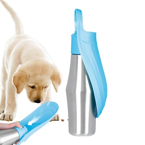 Duroecsain Hundewasserflasche, Haustier Travel Water Flasche | Edelstahl -Welpenwasserbrunnen | Haustier -Stuff Accessoires Gegenstände, kleine Tier im Freien für Gehen, Wandern, Reisen, Camping von Duroecsain