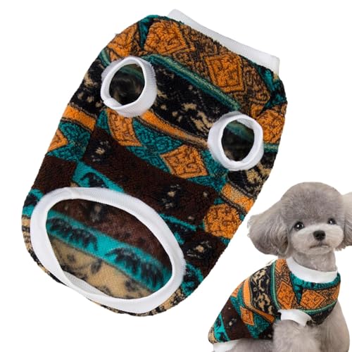 Duroecsain Hundeweste Pullover,Winter Hundeweste - Pullover Welpenjacke,Weicher, winddichter, wasserabweisender Pullover, warme, modische Hundeweste für und Winter von Duroecsain