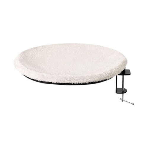 Duroecsain Katzenbett für Schreibtisch, Schreibtisch Nest Katzenbett,Katzenbettbefestigung am Schreibtisch - Abnehmbares Soft Cover, Kätzchennest, einstellbare Klemme für Home Working & Game Desk, von Duroecsain