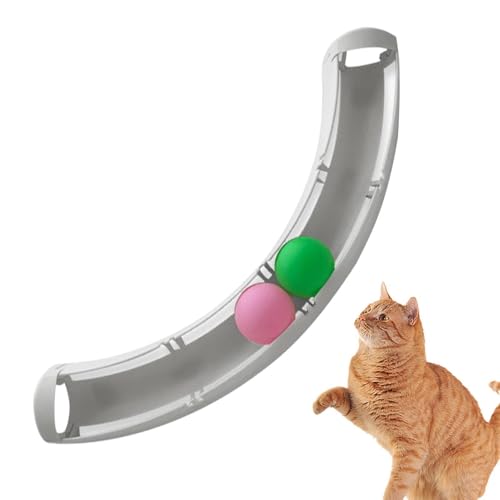 Duroecsain Katzenspurspielzeug, Katzenspielzeugrolle | Cat Ball Track Puzzle Toy,Haustierversorgungen für mentale körperliche Bewegung, Trainingsinstrument für alle Rassengrößen von Duroecsain