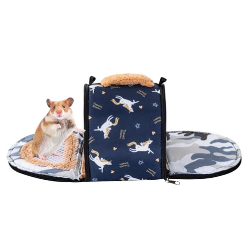 Duroecsain Pet Carriertasche, Hamster -Trägertasche - Windproof ausgehende Käfige Tragetasche | Reisekäfig mit Handgurt ausgehender Beutel für Mäuse Chinchillas von Duroecsain