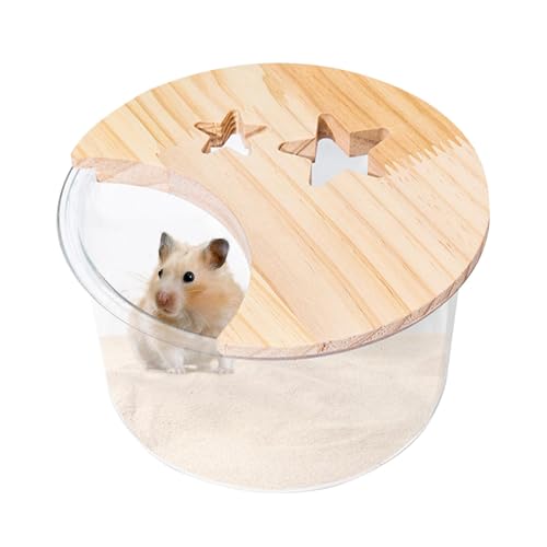 Duroecsain Sandbadbehälter für Hamster, Sandbox für Hamster, Katzentoilette für Rennmäuse, Badezimmer für Hamster, Sandbadbehälter, Hamstertoilette und von Duroecsain