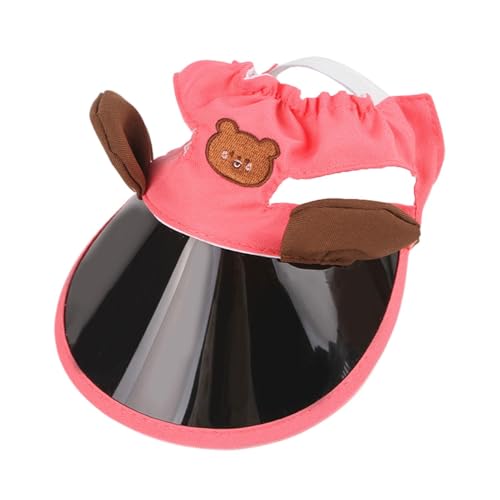 Duroecsain Sonne Hut für Hunde, Hund Sonnenhut - Welpenkappen - Pet Sun Protection Caps Verstellbare Reise Sport Hat Visor Sunbonnet Outfit für kleine Welpen von Duroecsain