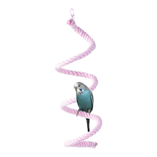 Duroecsain Vogelseilbarsch, Seilstange für Vogelkäfige | Buntes Käfigkäfig -Kauspielzeug für kleine mittelpapageien - Macaw Swing Ladder Bite-resistente Flexible Standstock von Duroecsain