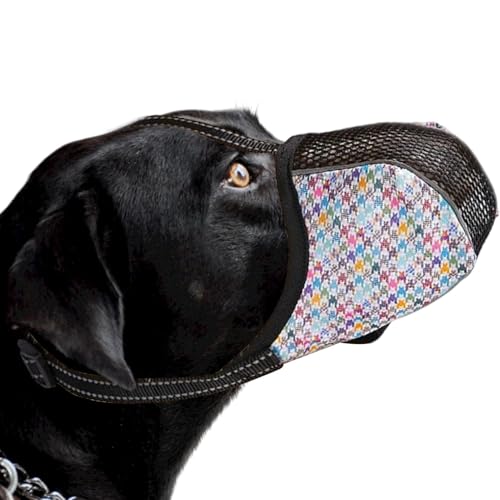 Hunde Mundschutz, Mundschutz für Hunde, Air Mesh Pet Mundschutz verstellbar atmungsable, Anti-Biting Barking, Welpen-Mündungsvorsitzende Wildlife-Scaveng für mittelgroße Hunde von Duroecsain