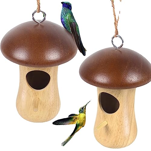 Durratou 2Pcs Form Yard Dekoration Spatz Käfig Haus Hängen Feeder Nester von Durratou