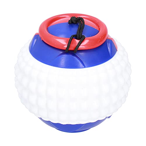 Dussdote Hundetrainingsball am Seil, Seilball-Hundespielzeug, Hunde-Apportierballwerfer, Haustier-Kauspielzeug mit strapazierfähigem Gummiseil zum Üben interaktiven Spielens (Blue) von Dussdote