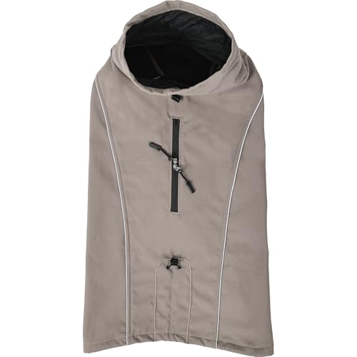 Duuclume Dog Jacket Mantel für kaltes Wetter, Wind und Kragen, hitzebeständig, elastische Reflektorweste, feste Outdoor-Kleidung (Braun/XL) von Duuclume