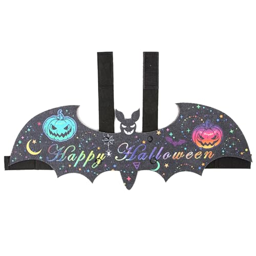 Duuclume Fledermausflügel für Halloween-Partys, Halloween, Cosplay, Fledermaus-Kostüm, niedlicher Welpe und Katze, Kostüm-Zubehör (Kürbis, S) von Duuclume