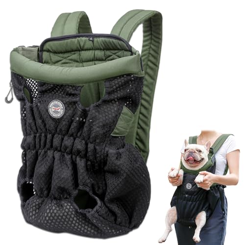 Duuclume Haustier-Tragerucksack, weiches Netzgewebe, atmungsaktiv, Beine, für Hunde und Katzen, leichte Brust-Tragetasche mit elastischen Bändern, für Reisen, Wandern, Camping, Spazierengehen von Duuclume