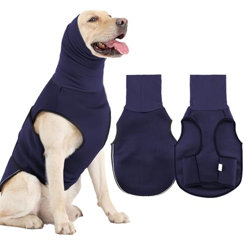 Duuclume Hunde-Angstweste, reflektierend, beruhigende Hundeweste für kleine, mittelgroße und große Hunde, verstellbar, weich, bequem, Angstweste, Wickeljacke für Gewitter, Feuerwerk und von Duuclume